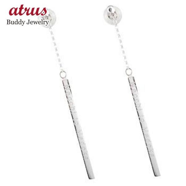 ピアス レディース 店舗 プラチナ デザイン プレート 文字入れ