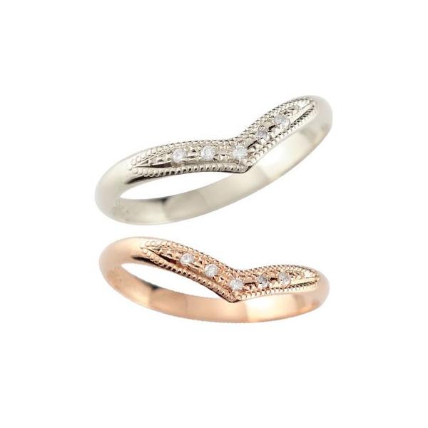 結婚指輪 マリッジリング 人気 ペアリング ダイヤモンド 結婚式 指輪 ピンクゴールドk18 プラチナ ダイヤモンド ミル打ち 結婚式 18金 ダイヤ ストレート カップル 2 3 送料無料 gpm ジュエリー工房アトラス夢