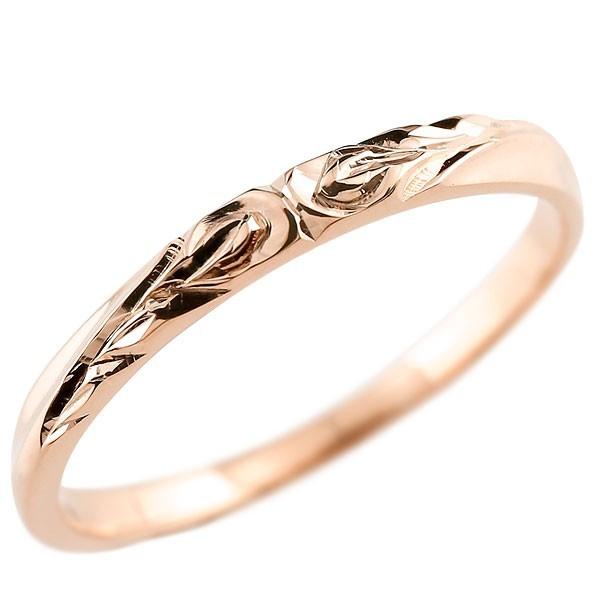 のオシャレな ハワイアンジュエリー メンズ ハワイアンリング 指輪 ホワイトゴールドK18 ハワイ 18金ストレート 男性用 送料無料 人気