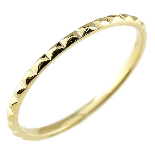 ビンテージ　K18　イエローゴールド　リング　極細　18金 楽天市場】地金 リング 極細 18金 イエローゴールド k18 ホワイト