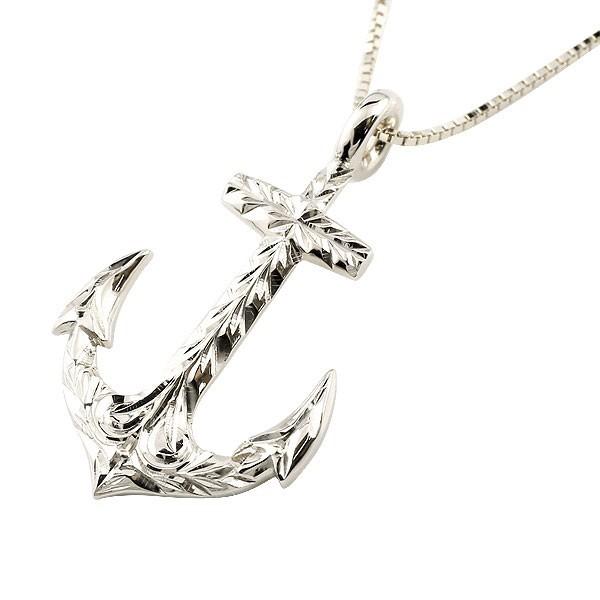 プラチナ ネックレス トップ メンズ ハワイアンジュリー Pt900 イカリ アンカー マリン 碇 シンプル ペンダント チェーン 人気 男性 送料無料 Supersport Tn