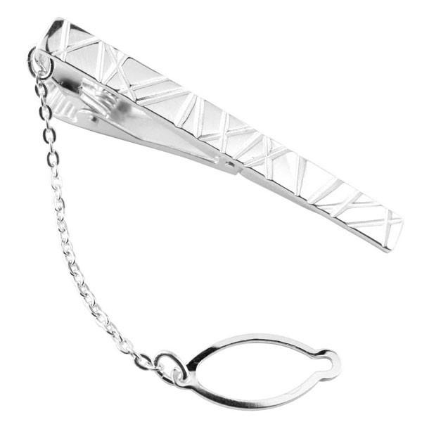 メンズジュエリー ネクタイピン チェック柄 格子 模様 タイホルダー