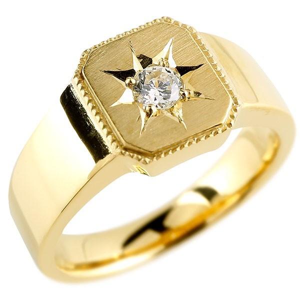 18金 リング メンズ ダイヤモンド 一粒 ゴールド 金 18k K18 イエローゴールドk18 印台 指輪 ダイヤ ダイヤモンドリング ストレート 男性用 送料無料 odym ジュエリー工房アトラス夢 通販 Yahoo ショッピング