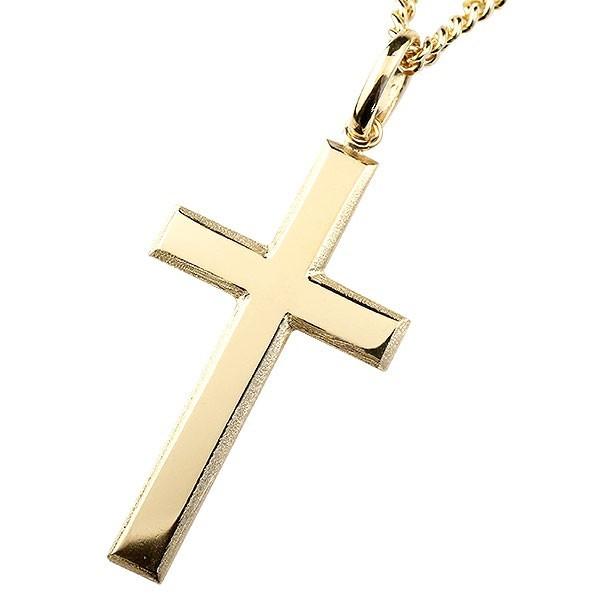 喜平 トップ 18金 ネックレス メンズ クロス 用 イエローゴールドK18