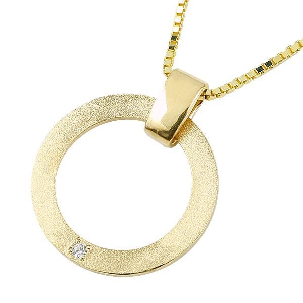 ネックレス ダイヤモンド 18金 トップ メンズ イエローゴールドK18