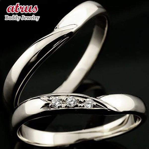 結婚指輪 安い ペアリング 2本セット メンズ レディース sv925 指輪 ペア マリッジリング キュービックジルコニア シルバー