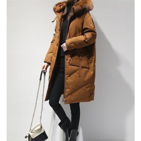 ダウンコート レディース ダウンジャケット ロング レディースファッション アウター 痩せ着 ファー 冬 フード付き ロングダウンコート ダウンコート ファー Fmfq あつきstore