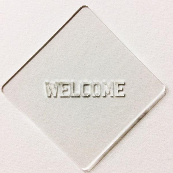 カフェアートステンシル ラテアート Welcome 2　LAS-0024