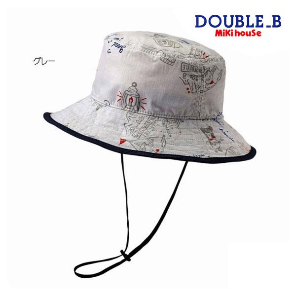 ミキハウス ダブルビー 帽子 マルチ グリーン ネイビー LL 2個セット