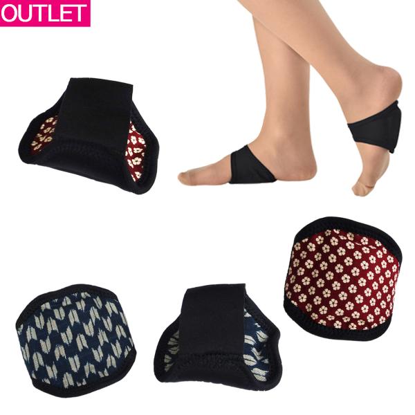 ほどよい弾力のクッションが土踏まずにフィットして、足裏アーチをサポート。ソフトな刺激で心地良い！歩行時の衝撃を吸収することで、足が疲れにくくなります。２パターンの和柄生地で、機能性に遊び心をプラスしました。カラー　：　小花柄（赤）・矢羽根柄...
