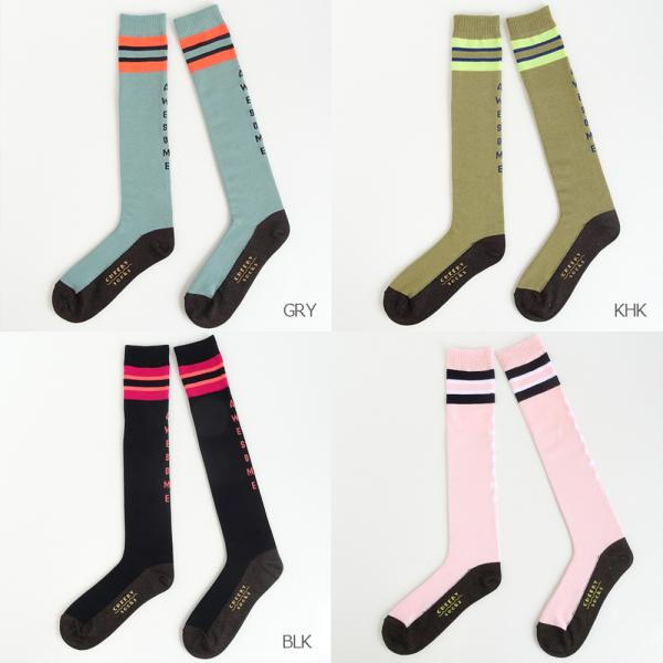 アウトレット 女子 臭い レディース ソックス おしゃれ デオドラントソックス 消臭 におわない かわいい CHEEKY socks Sporty ハイソックス  日本製　#SP04