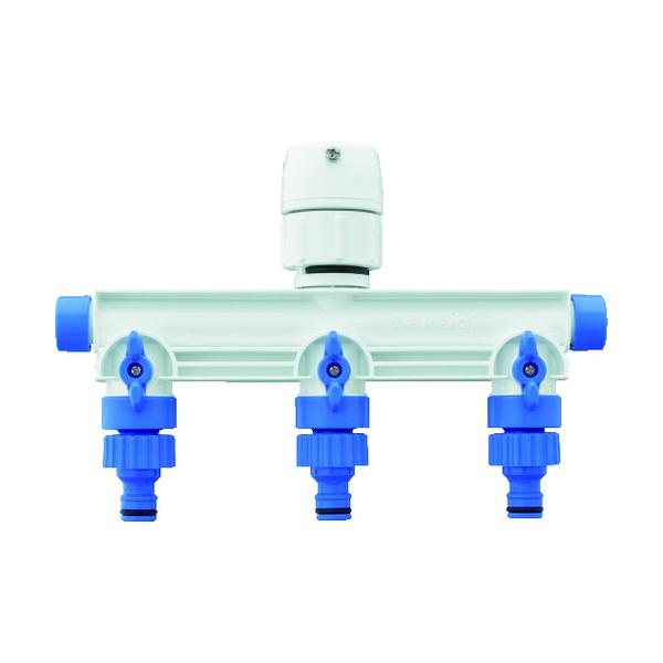 蛇口・ホースの接続部は、G1/2管用平行ネジ接続になっています。かんたん水やりタイマーを2個取り付けできます。切替コックで通水・止水が可能です。1つの蛇口で最大5個分岐ができます。注意本品は一般家庭での屋外散水用です。それ以外の目的には使用...