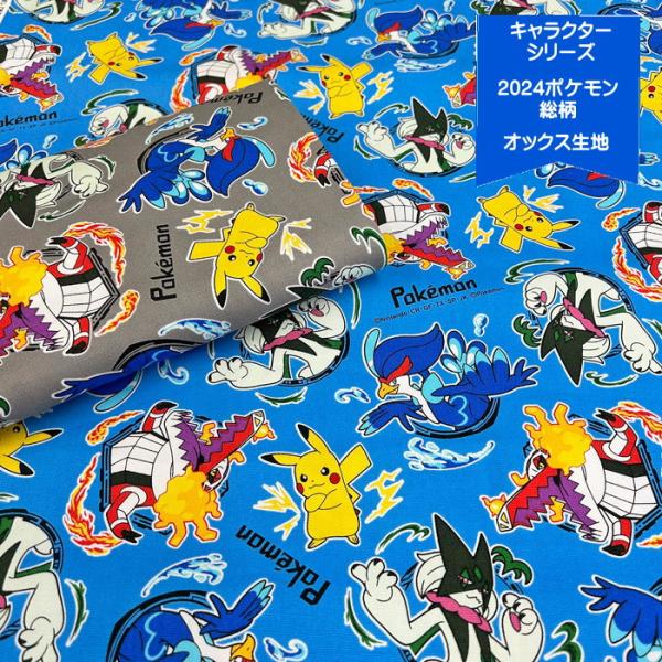 ＜＜2025キャラクターシリーズ＞＞ポケットモンスターシリーズポケモン総柄の生地です。ピカチュウとその仲間ポケモンが勢ぞろいの生地です。生地はオックス生地。入園入学で一番よくつかわれる生地です。適度な張りと厚みがあるのでレッスンバッグや袋物...