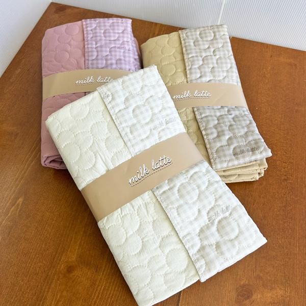 ハンドメイド 花柄キルト 韓国風フラワー キルト キルティング シンプル 花柄 くすみ