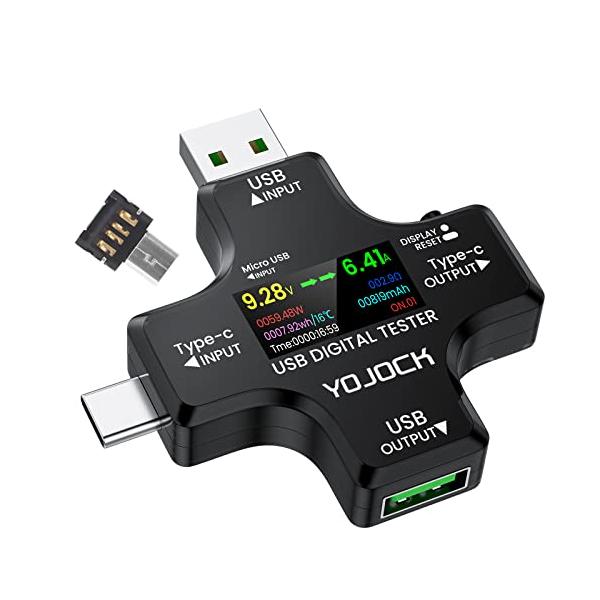 他サイト： YOJOCK USB電圧電流チェッカー【2022最新改良版】Type-C テスター アップグレーの商品画像