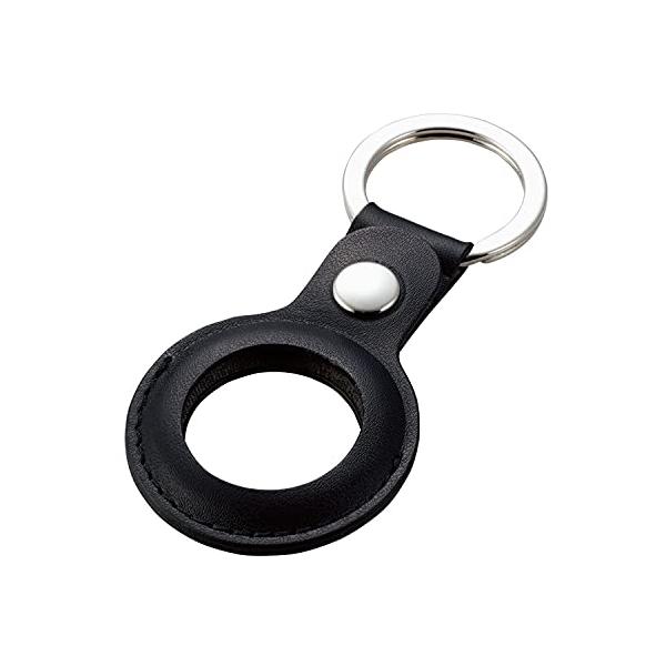 他サイト： エレコム AirTag ケース ソフトレザーバンパー (キーリング付き) ブラック AT-LBの商品画像