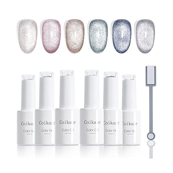 ジェルネイル Coikaze マグネットネイルジェル 6色セット