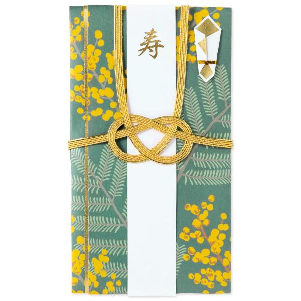 他サイト： いろは出版 ご祝儀袋 金封 結婚式 花柄 Wishing Plants 【ミモザ】GWP-06の商品画像