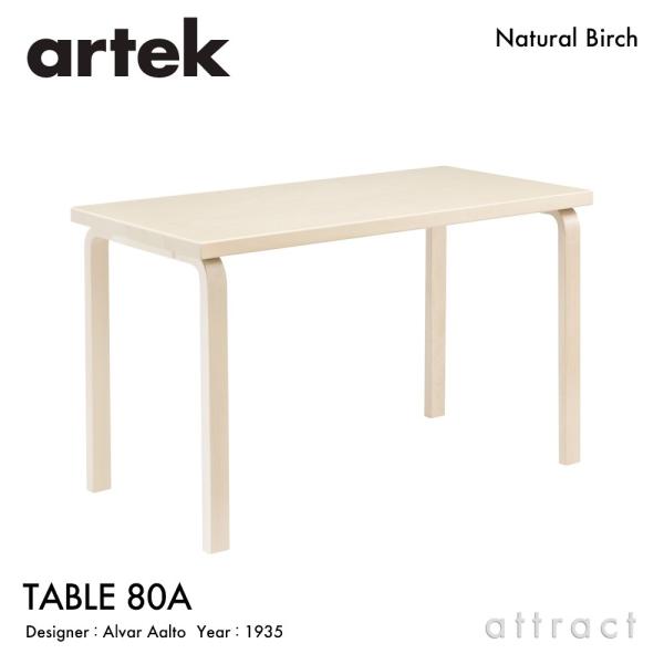 Artek �A���e�b�N TABLE 80A �e�[�u�� 80A �T�C�Y�F120×60cm ���� 4cm �V�F�o�[�` �r���F�N���A���b�J�[�d�グ �f�U�C���F�A�����@�E�A�A���g