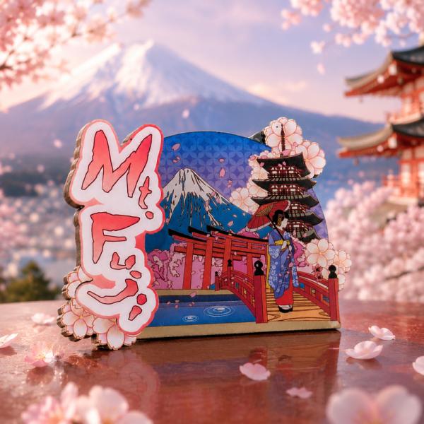 ご当地クリップマグネット 富士山2 Mt.Fuji 桜 五重塔 鳥居 和風 和柄 日本 お土産 旅行記念 磁石 冷蔵庫 クリップ付き インテリア 雑貨 ギフト メール便サイズ2
