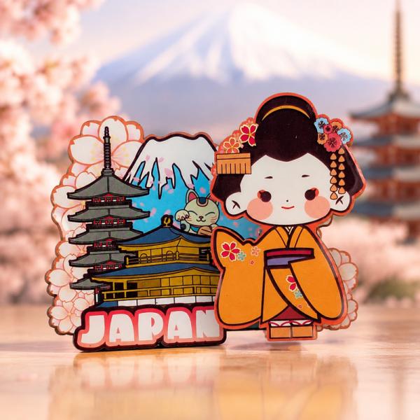 ご当地クリップマグネット JAPAN1 日本 富士山 五重塔 招き猫 舞妓 桜 和風 和柄 お土産 旅行記念 磁石 冷蔵庫 インテリア 雑貨 ギフト メール便サイズ2