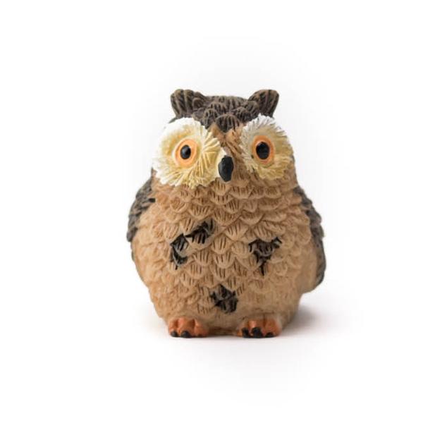 動画有り】福が来る？福を呼ぶ？可愛いフクロウの置物 G : ご当地 
