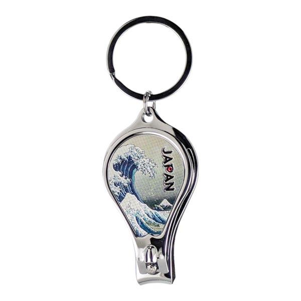 これ一つで感じる、日本の魅力。世界的に知られる浮世絵師・葛飾北斎の代表作「富嶽三十六景・神奈川沖浪裏（通称：北斎の波）」をあしらった、アートと実用性を兼ね備えた特別な爪切りです。波のダイナミズムと富士山の静けさが美しく共存するデザインは、ま...