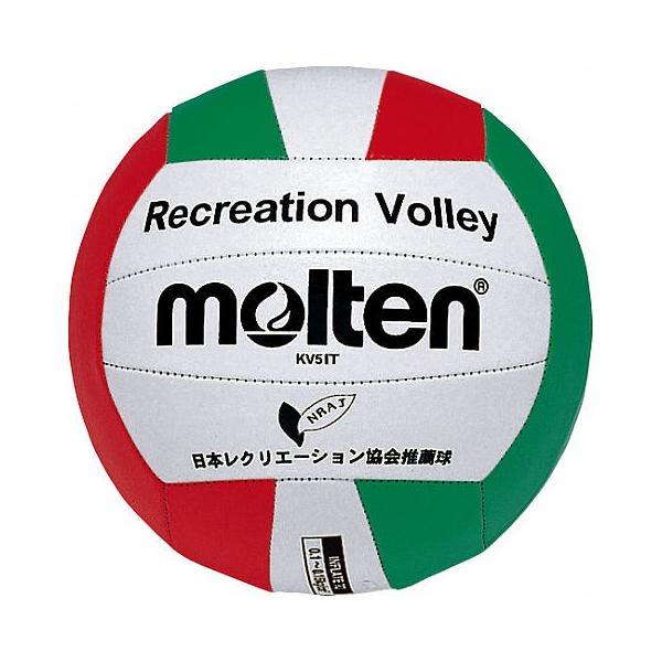 molten バレーボール molten（モルテン） レクリエーションバレー (KV5IT) 白×赤×緑[取寄