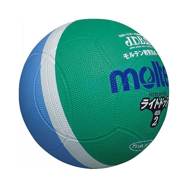 他サイト： [molten]モルテン ドッジボール軽量2号球 小学校教材用 ライトドッジ (SLD2MSK) MSK緑×サックス[取寄商品]の商品画像
