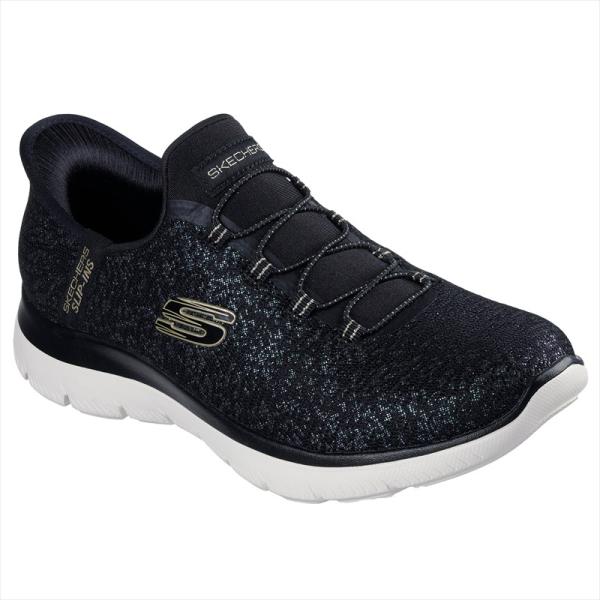 [SKECHERS]スケッチャーズ レディーススリップインズシューズ SUMMITS-LUNAR GLOW (150280)(BKGD) ブラック/ゴールド[取寄商品]