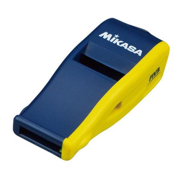 他サイト： [Mikasa]ミカサバレーボール審判用ホイッスル ビートマスター コルクなしタイプ ヒモ付(BEATNBY)(00)ネイビー/イエロー[取寄商品]の商品画像