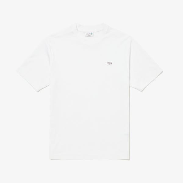 [LACOSTE]ラコステ アウトラインクロッククルーネックTシャツ (TH5582-99)(001) ホワイト
