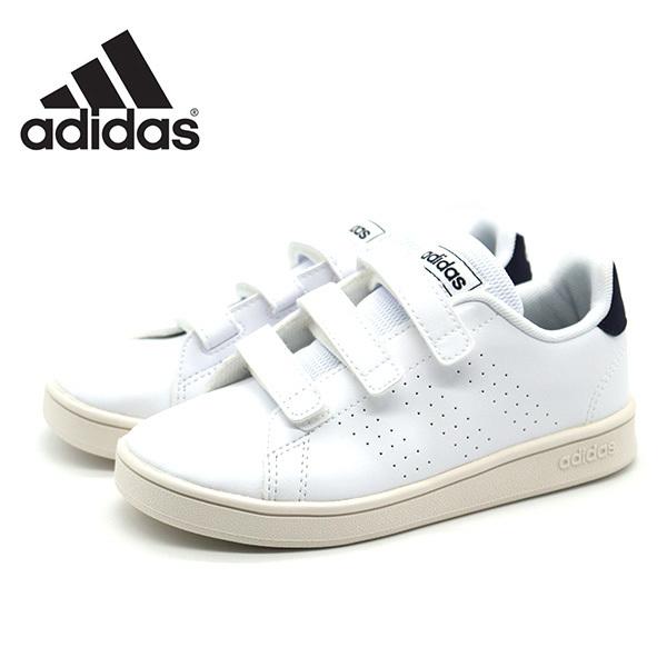 アディダス スニーカー キッズ ジュニア 子供 靴 白 ホワイト コートスニーカー ベルクロ マジックテープ おしゃれ シンプル Adidas Advancourt Cf C Gw6493 Adsgw6493 靴のニシムラ Yahoo 店 通販 Yahoo ショッピング