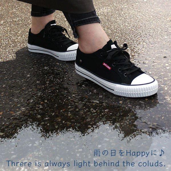 若者の大愛商品 防水 スニーカー レディース 靴 黒 白 ブラック ホワイト 雨 1 ボブソン Brume 軽量 Bow 136 Bobson Noname 軽い