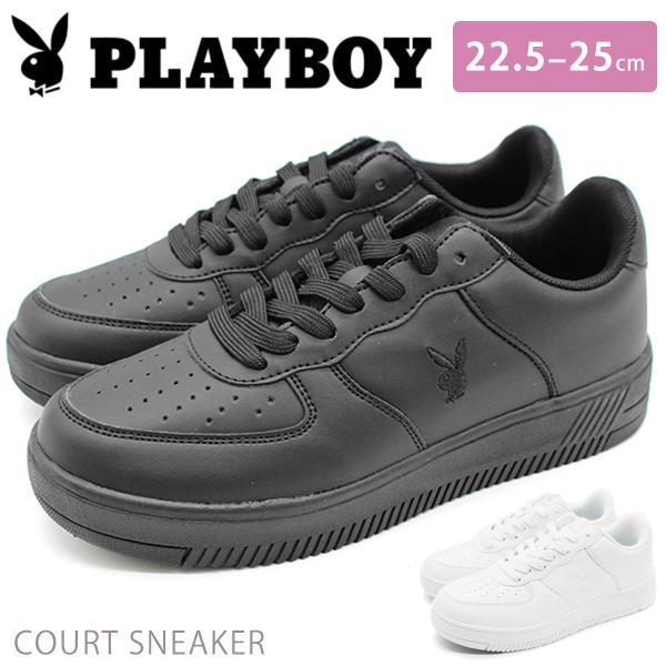 光る　プレイボーイ靴 PLAYBOY（プレイボーイ） スニーカー レディース 靴 黒 ブラック 白