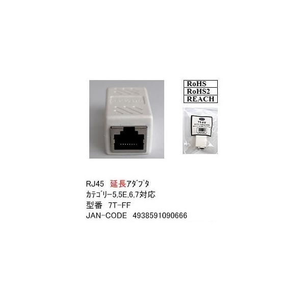 【7T-FF】RJ45延長アダプタ　LAN延長　カテゴリ5/6/7用