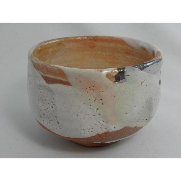 志野　抹茶茶碗　力三作 志野焼 鼠志野茶碗 抹茶碗 養心窯加藤力三作 茶道具 二重箱 塗箱