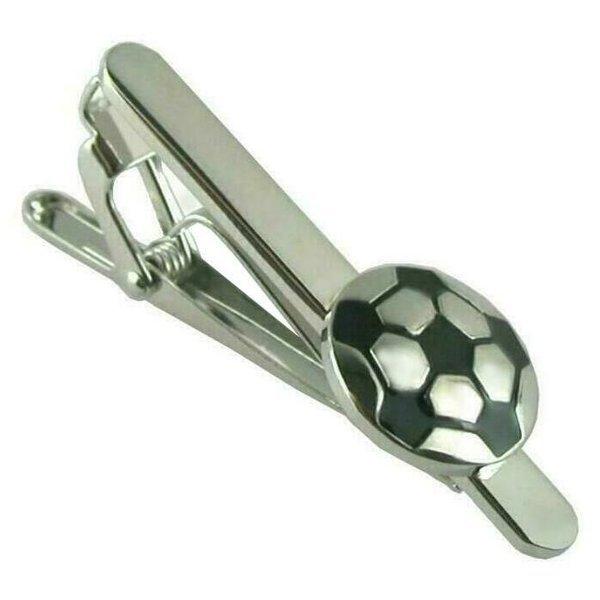 ネクタイピン ユニーク サッカー ボール スポーツ シルバー＆ブラック メール便送料無料