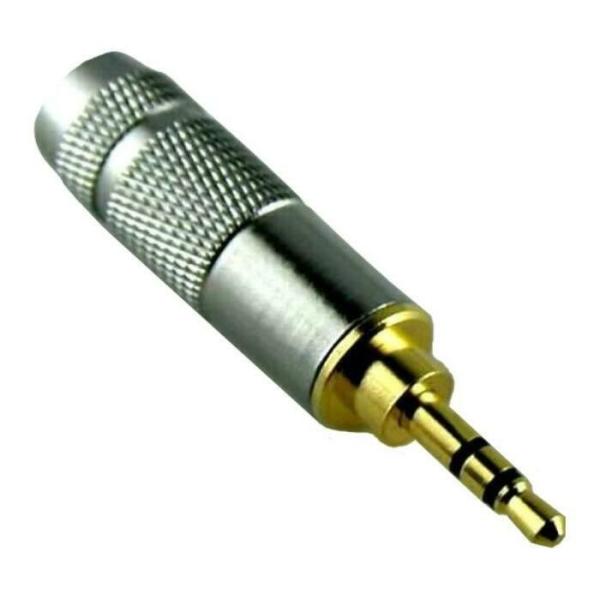 ミニプラグ ミニミニプラグ マイクロプラグ フォーンプラグ フォンコネクタ 2.5mm 3極 自作用 ハンダ式 金メッキ A シルバー メール便送料無料