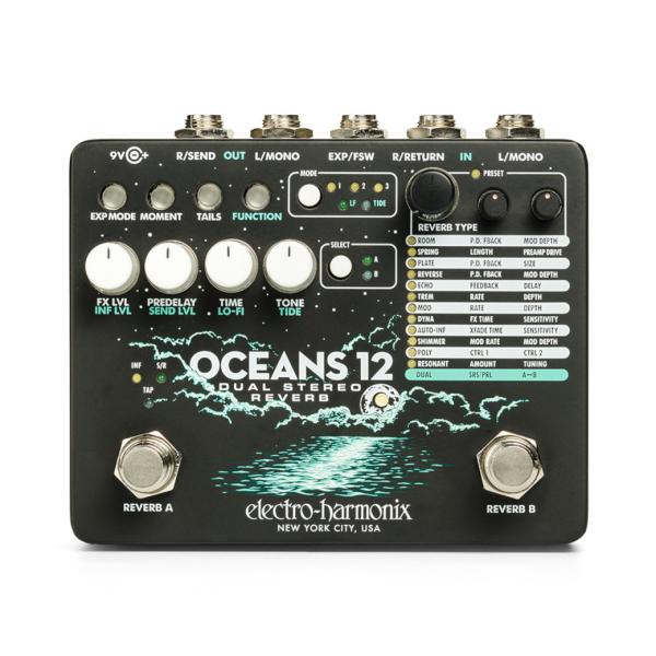 Electro Harmonix エフェクター エレハモ Oceans 12 Dual Stereo Reverb リバーブ │直輸入品