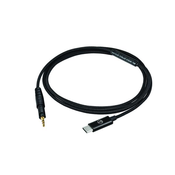 オーディオテクニカ AT-HC2C/1.2 ヘッドホン用着脱ケーブル 6N-OCC USB Type-C φ2.5mm バヨネットロック 1.2m マイク付きリモコン ATH-M50x ATH-R50x 対応