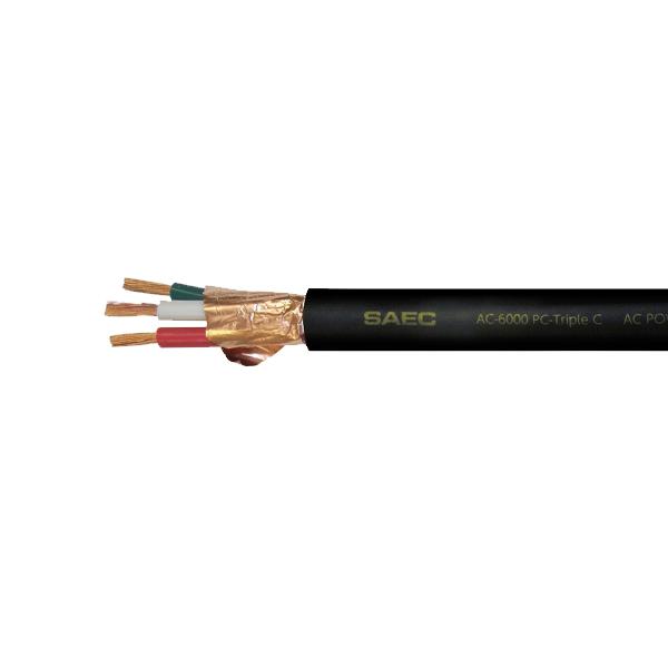 AC-6000 PC-1.0m ACパワーケーブル SAEC AC-6000（1m） 電源ケーブル(1m単位で切り売り可能です