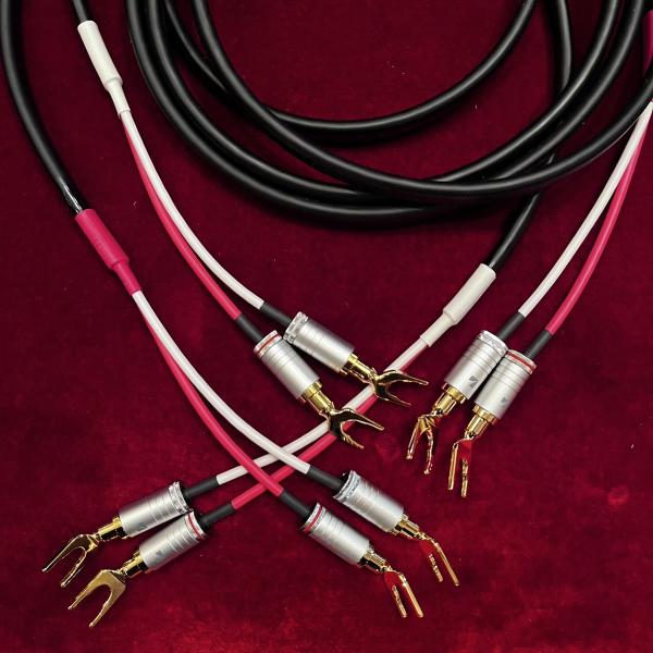 LUXMAN SPケーブル/2mペア+両端Yラグ完成品】LUXMAN JPS-100/2mペア +