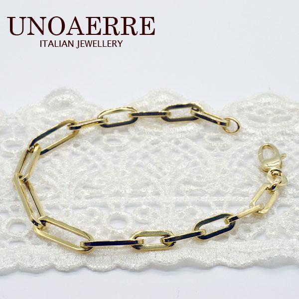 (M091712) K18 YG ブレスレット UNOAERRE ウノアエレ 在庫 処分 セール 通販ファッション - (M091712) K18 YG