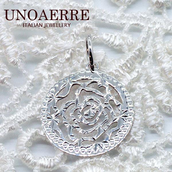 UNOAERRE ウノアエレ k18WG チャーム ホワイトゴールド UNOAERRE ウノアエレ【UNOAERRE】K18 ホワイトゴールド 薔薇