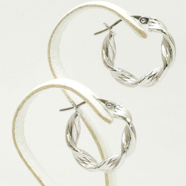 UNOAERRE ウノアエレ UNOAERRE K18WGホワイトゴールド フープ