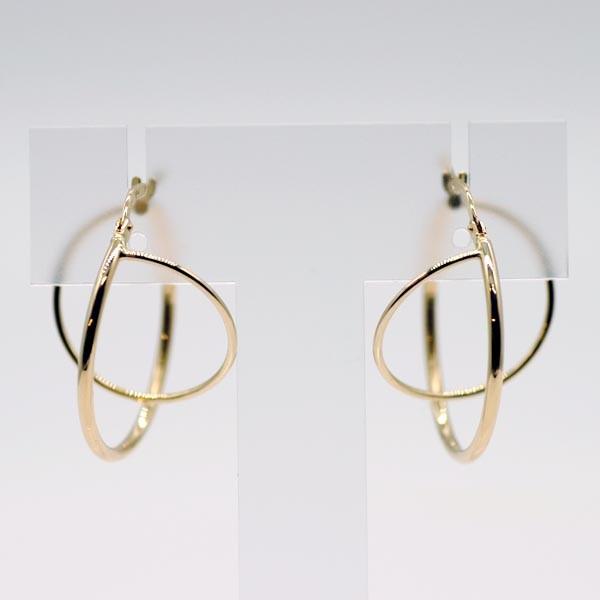 UNOAERRE（ウノアエレ） UNOAERRE K18YGイエローゴールド フープピアス