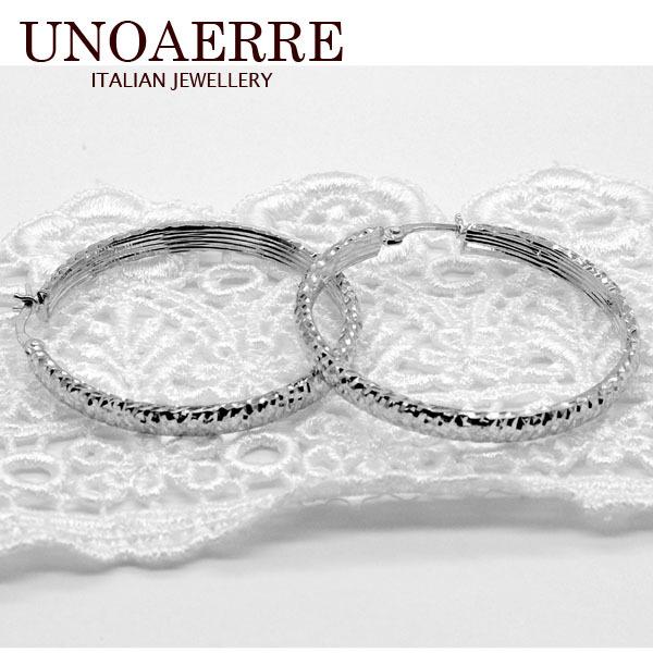 ウノアエレ K18WG フープピアス UNOAERRE ウノアエレ 18金 ピアス K18 18K フープピアス
