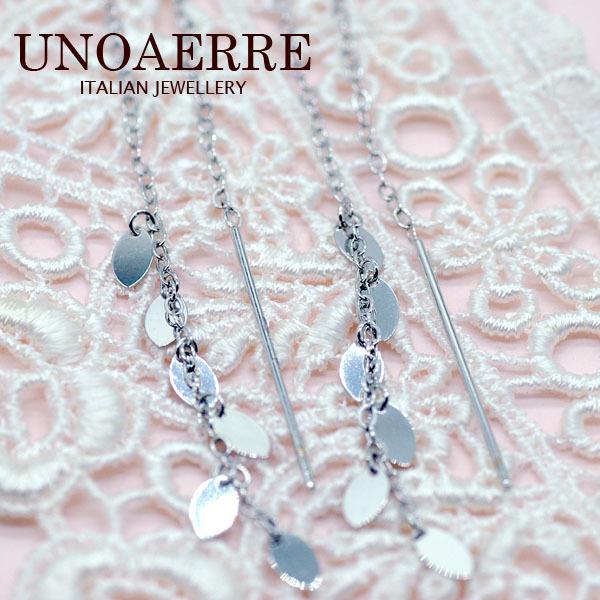 UNOAERRE ウノアエレ k18WG チャーム ホワイトゴールド UNOAERRE ウノアエレ K18WGホワイトゴールド ピアス 26871#2574