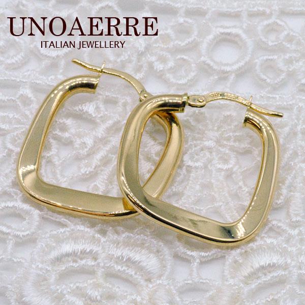 UNOAERRE ウノアエレ K18YGイエローゴールド フープピアス 27885